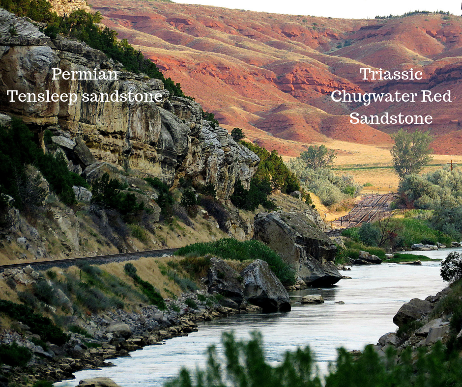 Permian and Triassac formations of Wind River Canyon