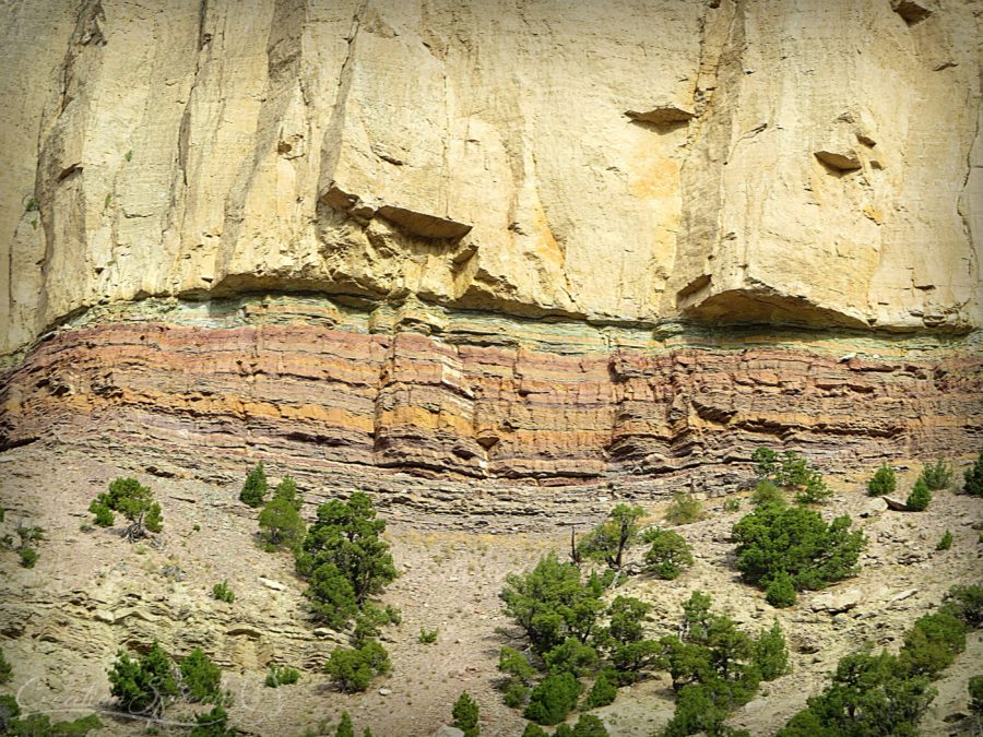 Gap between Cambrian and Ordovician layers was very flat. Wind River Canyon, WY