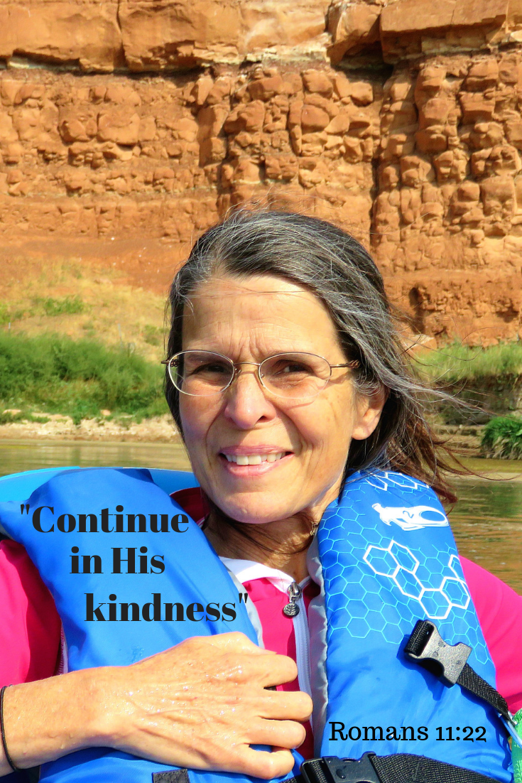 Floating down river with hope in Jesus with remnants of the Worldwide flood in the background