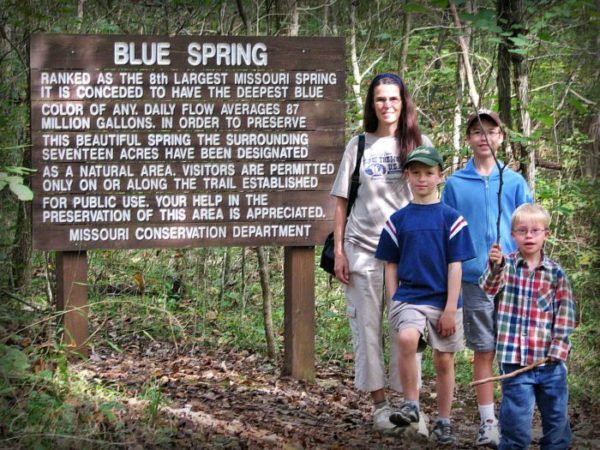 Blue Spring Sign, Missouri Ozarks, October 13, 2007