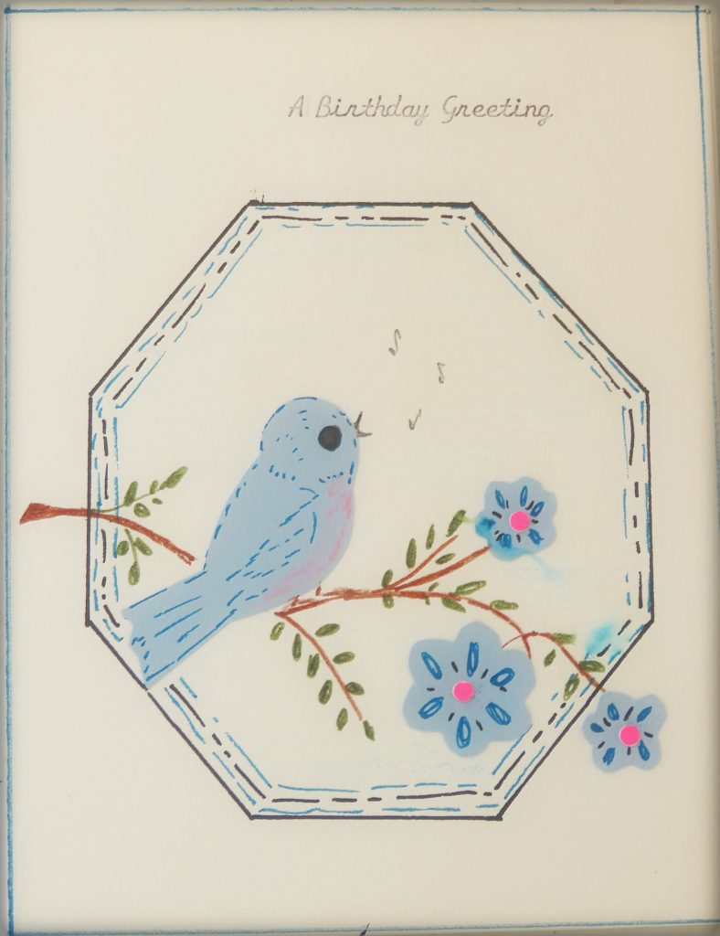 Ruby Clay's Singing Bluebird Card