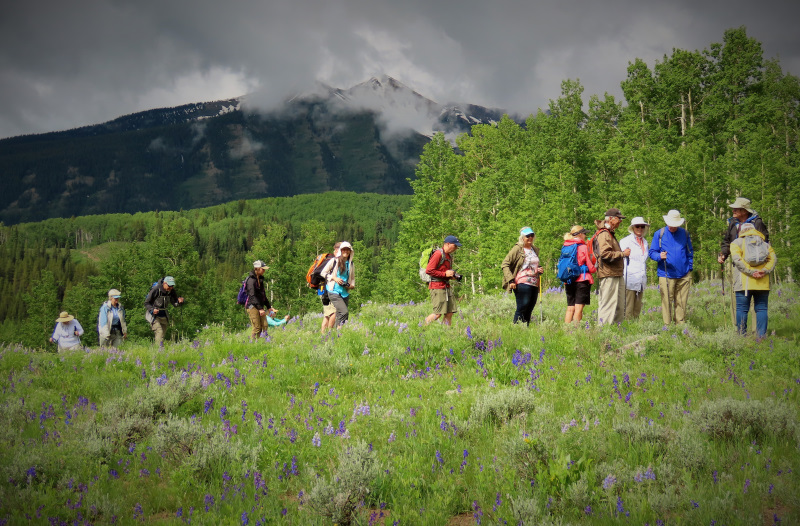 Gary Rainwater led group on hike on snodgrass trail where we saw God's splendor and majesty on display