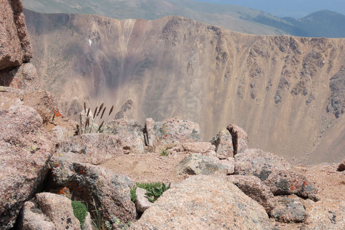 View from mountain top on a mountain adventure